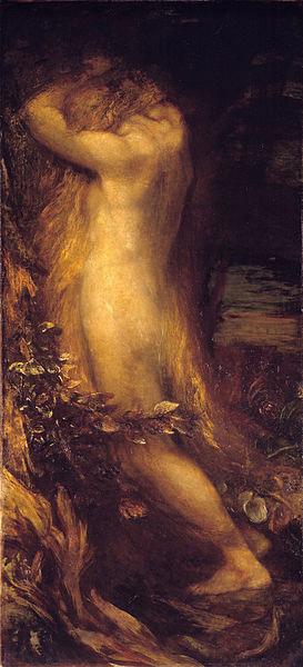 george frederic watts,o.m.,r.a. Eve Repentant